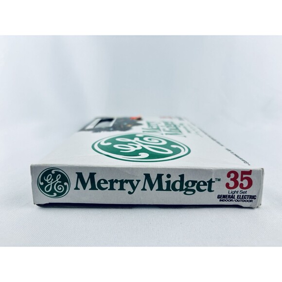 Vintage Merry Midget General Electric Indoor/Outdoor 35 Light Set Works! New NOS - Picture 5 of 9